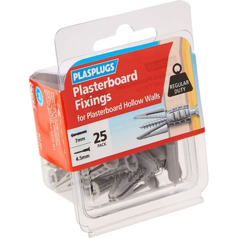 Plasplugs CF111 CF 111 Standard Plasterboard Fixings Pack of 25 PLACF111 (1/4)