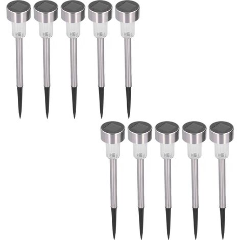 10 Stück Solar-Gartenleuchten, farbenfrohe RGB-Lichter, induktionsgesteuerte, wasserdichte und umweltfreundliche Lampen (1/5)