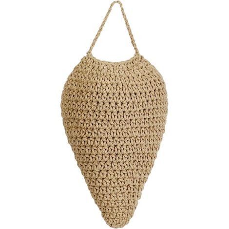 Nid de guêpe au crochet, nid de guêpe, à suspendre, décoration d'extérieur faite à la main, leurre réutilisable pour porche, jardin, toit et verger 32 x 20 cm (1/5)