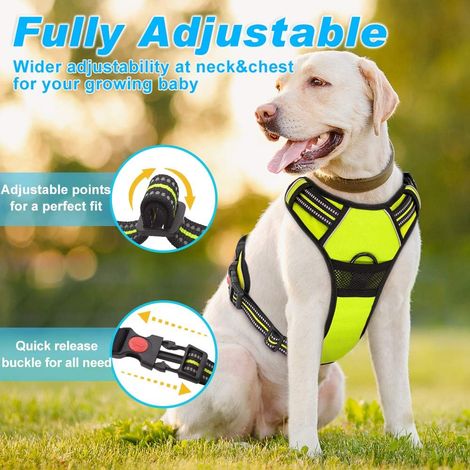 Harnais de traction réglable Harnais Oxford en nylon réfléchissant pour grands, moyens et petits chiens