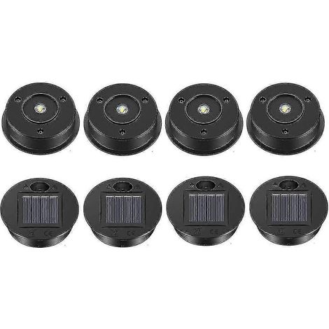 Lot de 8 lampes solaires de rechange pour lanternes solaires, avec couvercle et panneau solaire LED pour terrasse.-AquaForge