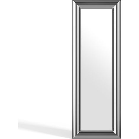 Specchio da parete rettangolare in metallo L. 60 x H. 170 cm Cromato - BORAYA