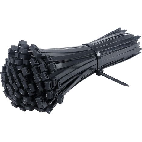Confezione da 4600 fascette in nylon, 2,5 x 100 mm, colore nero