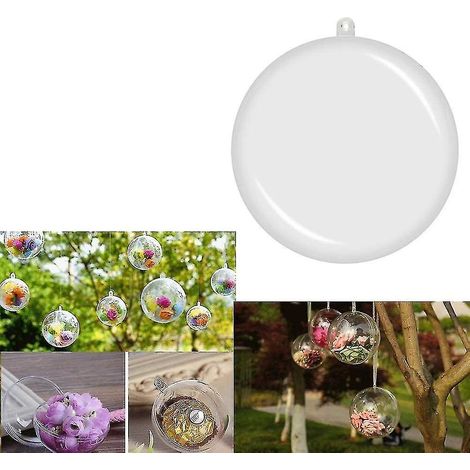 Boules de Noël transparentes à remplir, en plastique, lot de 15 (60 mm de diamètre) (1/5)