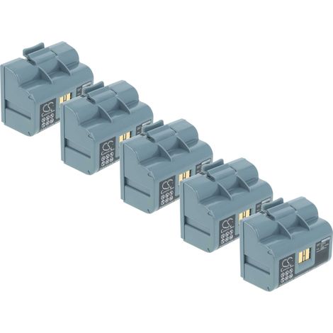vhbw 5x Battery Replacement for Intermec 55-0038-000, AB13 for Printer Copier Scanner Label Maker (3400 mAh, 14.4 V, Li-Ion) (1/4)