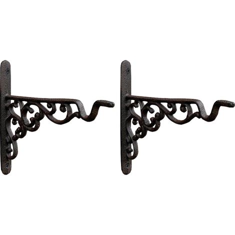 Cast Iron Decorative Hanging Basket Bracket 20cm (Set of 2) (1/5)