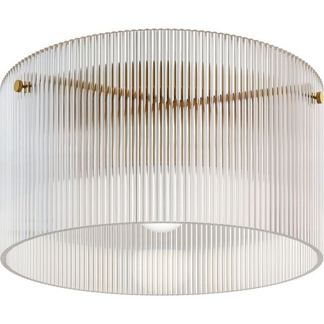 Lámpara de techo de metal y acrílico transparente compatible con halógenas y LED E27 (1/5)