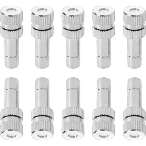 Buses de pulvérisation en laiton, têtes d'atomisation basse pression à connexion rapide, adaptées aux tuyaux d'arrosage, pour le refroidissement, l'époussetage et l'humidifi 10 pièces 0.3mm(0.0118in) (1/5)