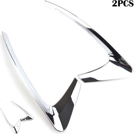 2x Pour Renault Kadjar 2016-2017 Couvercle garniture de phare antibrouillard arrière chrome- Coque de feux projecteur antibrouillard (1/4)