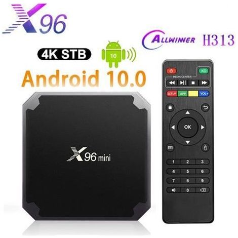 Boitier MINI Smart tv box Android 10.0 Boîte TV 4K HD Quad-Core chipset 64 Bits WiFi 2Go+16Go Décodeur Netflix Media Player (1/4)