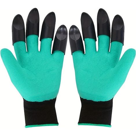 Gants de jardin à 8 griffes, résistants à la perforation et imperméables, gants multifonctionnels pour planter des fleurs, désherber et creuser. (1/5)