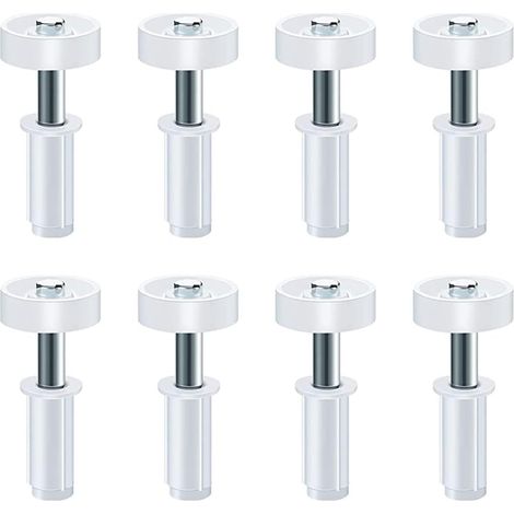 Lot de 8 roulettes de guidage en acier au carbone pour portes de placard à 2 vantaux, pièces de rechange pour portes de placard de 4,5 cm d'épaisseur.