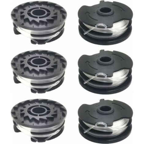 Lot de 6 bobines de fil de rechange pour coupe-bordure LIDL Parkside PRTA 20-Li A1, B2, C3, PRT 550 A1, A3, PRT 300 A1 (1/4)