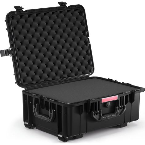 2,5 Kubikfuß Hartschalenkoffer, Hartschale Trolley Koffer mit Rollen & einziehbarem Ziehgriff, IP67 wasserdichte Schutzhülle mit 4 Clips, 4 Vorhängeschlosslöchern und Schaumstoffeinlage (1/5)