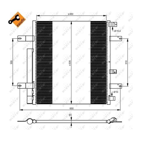 Condenseur, climatisation NRF 35925 9705000154 A9705000154