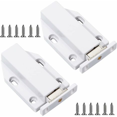 Große magnetische Schnellverschlüsse für Schrank- und Vitrinentüren Tür mit nur einer Berührung öffnen/schließen (2 Stück) (1/5)