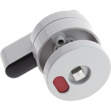 Normbau – Verrou à deux entrées pour porte affleurante 9-13 mm – Matière nylon-inox – Finition gris manhattan – Tige inox renforcée