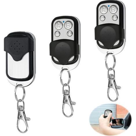 Aiperq – Telecomando universale 433,92 MHz – Controllo wireless fino a 50 m – Compatibile con 4 pulsanti – Duplicatore di codice per garage e cancelli (1/4)