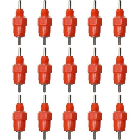 Automatische Zitzentränken für Geflügel (Hühner, Enten und anderes Geflügel), Packung mit 15 Stück. (1/4)