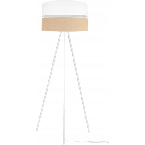 LAMPADA DA TERRA TREPPIEDE PARALUME IN METALLO 45CM BIANCO (1/5)