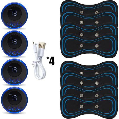 Rechargeable electric EMS cervical massager, cervical vertebra massage patch for muscle pain relief, dropshipping support 03277-AquaForge