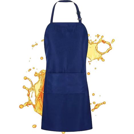 Tabliers génériques pour femmes avec poches, bavoir de cuisine ajustable, tablier pour hommes Pour la cuisine, le barbecue, la peinture, la coiffure, le nettoyage et le jardinage (1/5)