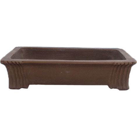 Vaso per bonsai rettangolare in gres 44x29,5x8,5 cm - GL55