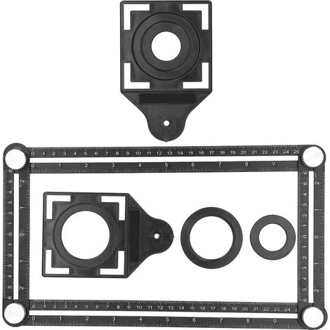 Règle multi-angles à 4 plis pour le positionnement des carreaux muraux et de sol, universelle avec repère de trous (1/5)