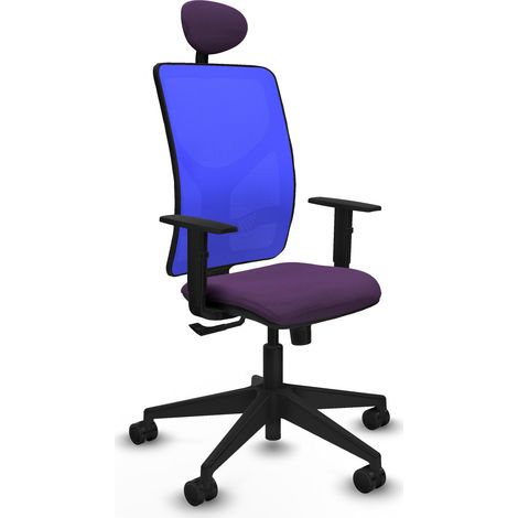 Silla de Oficina con Cabecero Motilla Piqueras y Crespo 1D066N1 Morado