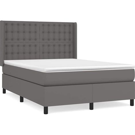 Maison Exclusive - Boxspringbett mit Matratze Grau 140x200 cm Kun (1/5)