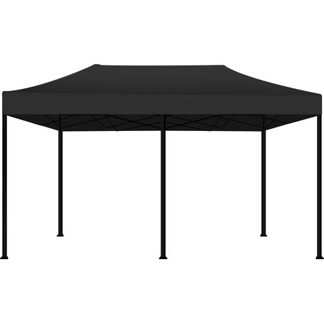 Kebon - Wasserdichter Faltpavillon für Garten, 3x6 m, für Messen und Märkte, schwarz (1/3)