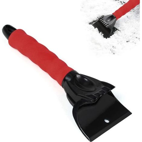 Raschietto per ghiaccio per auto - Raschietto per neve con funzione rompighiaccio - Rosso (1/5)