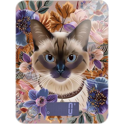 Boho Cat Flower Spring Retro Portable Petite balance alimentaire 5 kg/ (1/5)