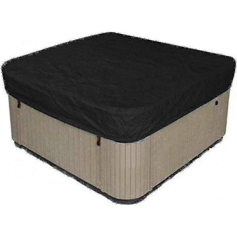 Couverture carrée imperméable en polyester pour spa extérieur (218 x 218 x 30 cm) (1/2)