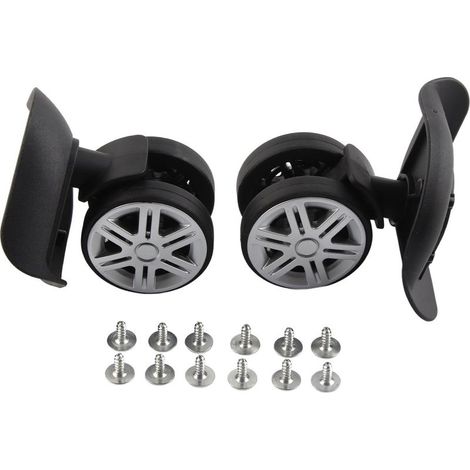 1 Paire de roues de remplacement pour valise, roulettes pivotantes silencieuses, pièces de réparation pour chariot de bagages (1/5)
