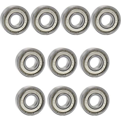 Roulements 6000ZZ (10 pièces, 10 x 26 x 8 mm) en acier chromé, étanches, haute vitesse et faible bruit, pour pièces d'équipements mécaniques (1/5)