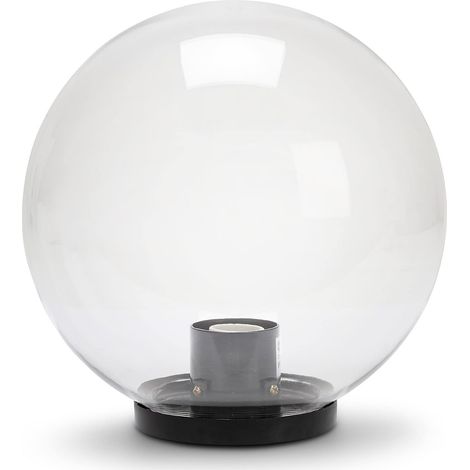 Globe de jardin, lampadaire extérieur 200 mm, douille E27, compatible LED, étanche IP44, sphère pour jardin, parcs, copropriétés, terrasses. Transparent (1/5)