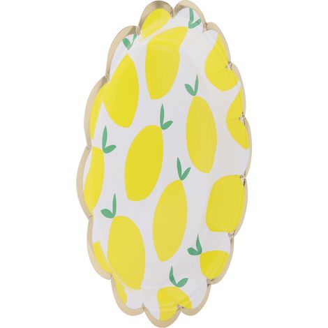 10 Assiettes Jetables Anniversaire Design Citron Frais et Ludique pour Goûter d'Enfants (1/5)