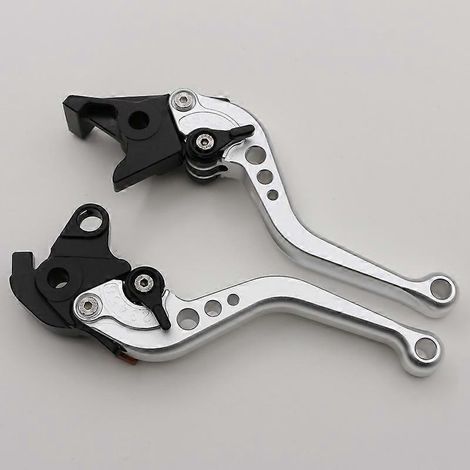 Convient pour moto Honda CB1100, réglage modifié, accessoires de poignée de levier de frein, d'embrayage et de klaxon en alliage d'aluminium (argent 2) (1/5)