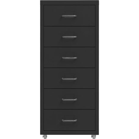 Maison Exclusive - Schedario Mobile Nero 28x41x69 cm in Metallo