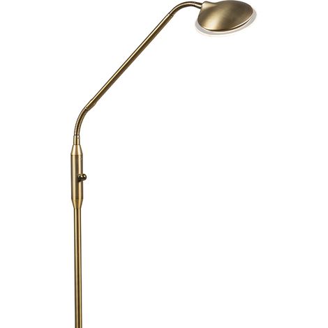QAZQA + Moderno Lámpara de pie moderna bronce con LED - Eva Acero Alargada Incluye LED Max. 1 x 5 Watt