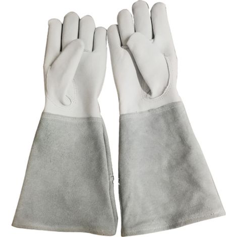 Gants de jardin épineux S en cuir de chèvre, taille longue et respirante pour roses, ferme et apiculture