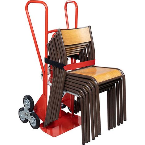 Carrello porta sedie con maniglie chiuse - Ruote di gomma - 810005345