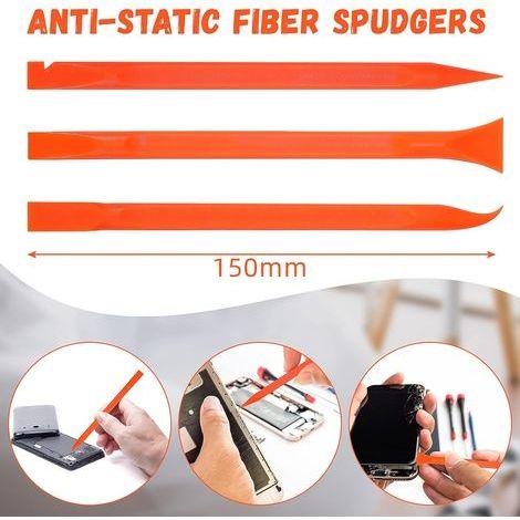 18 Pièces Outil de Grattoir en Plastique Anti-Rayures Grattoir en Plastique en Fibre de Carbone Grattoir Polyvalent Grattoir en Forme de Stylo Outil de Grattoir de Nettoyage (Orange) (1/5)