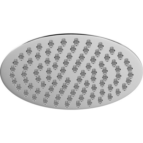 Polished Chrome 200mm Thin Round Fixed Shower Head