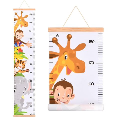 Wachstumstabelle für Babys und Mädchen bis 15 Jahre, Wanddekoration fürs Kinderzimmer
