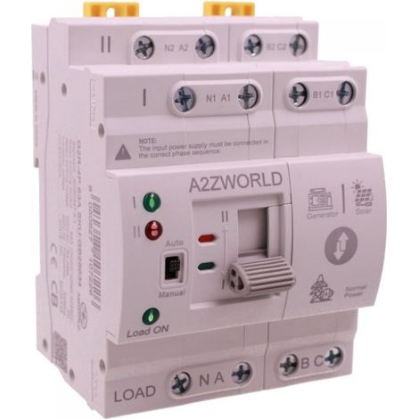ATS Commutatore di Trasferimento Automatico Doppio Alimentazione 63A AC 230V Per Fotovoltaico, Disponibili 2P 4P (4P)