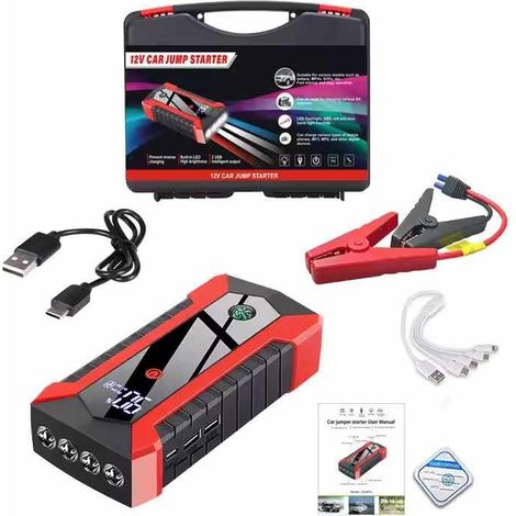 Avviatore di emergenza Auto Batteria Booster Starter Power Bank Portatile 12v 99800mAh (1/5)