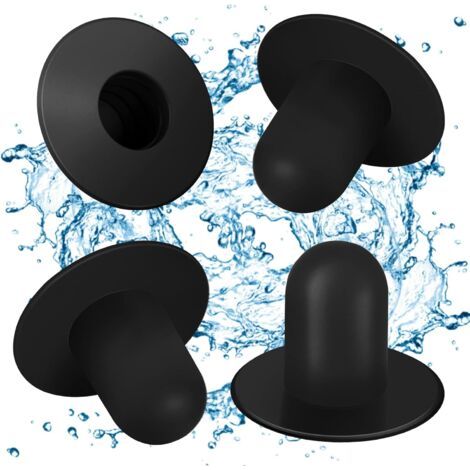 Lot de 4 chevilles murales de rechange pour piscine hors sol Compatible avec Intex et Bestway Noir (1/5)
