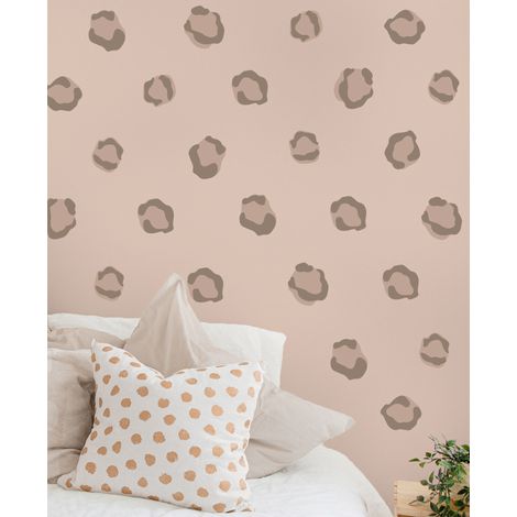 Sticker décoratif, tâches de léopards, marron, 68 cm X 48 cm (1/5)